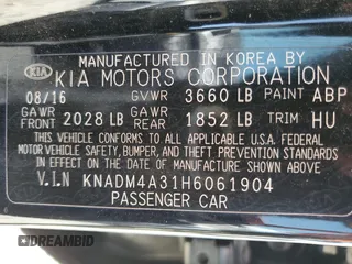 2017 Kia Rio LX with VIN KNADM4A31H6061904, listed as a Copart auction lot 49607505 with 95,385 mi miles and Salvage Title. Bid and sale history available at carsss.com. Image 12.