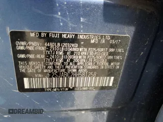 2017 Subaru Forester with VIN JF2SJABC2HH581258, listed as a Copart auction lot 60853875 with 62,787 mi miles and Salvage title. Bid and sale history available at DreamBid. Image 13.