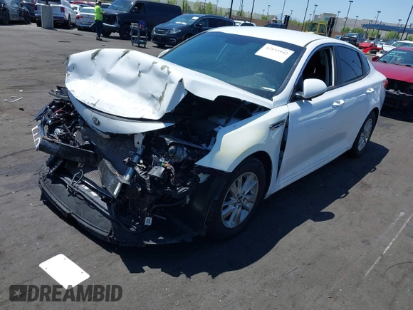 2016 Kia Optima LX z VIN 5XXGT4L37GG026140, wystawiony jako IAAI lot #42153942 z przebiegiem 128 919 mil mil oraz . Historia ofert i sprzedaży dostępna na DreamBid. Obrazek 2.