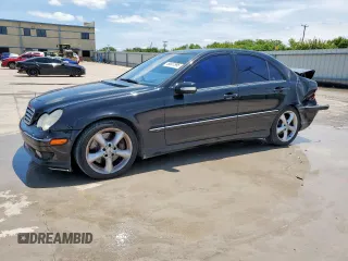 2005 Mercedes-Benz C 230 Kompressor with VIN WDBRF40J55F665162, listed as a Copart auction lot 59007995 with 169,948 mi miles and Salvage title. Bid and sale history available at DreamBid. Image 1.
