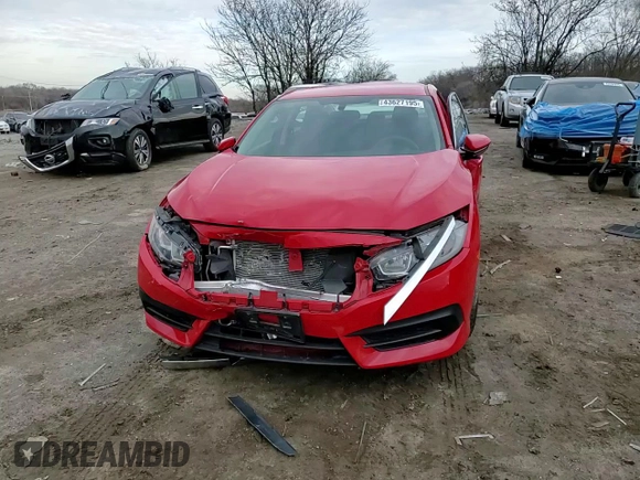 2017 Honda Civic Sedan LX with VIN 2HGFC2F57HH534766, listed as a Copart auction lot 43627195 with 102,586 mi miles and Salvage Title. Bid and sale history available at carsss.com. Image 10.