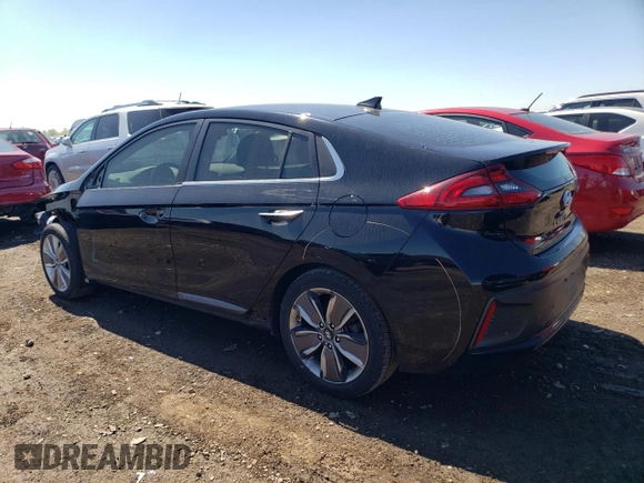 2018 Hyundai Ioniq Limited with VIN KMHC05LC5JU067134, listed as a Copart auction lot 57309375 with 105,242 mi miles and Salvage title. Bid and sale history available at DreamBid. Image 2.