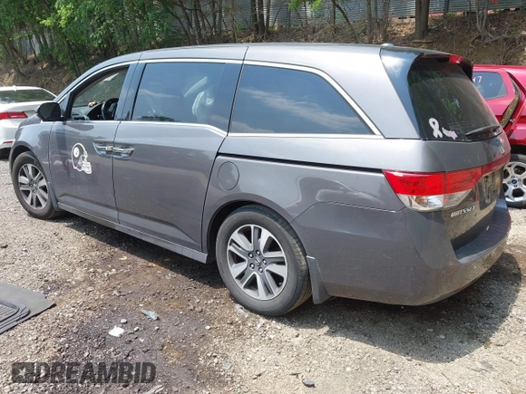 2015 Honda Odyssey Touring Elite with VIN 5FNRL5H93FB106046, listed as a IAAI auction lot 42492096 with 197,575 mi miles and . Bid and sale history available at DreamBid. Image 3.