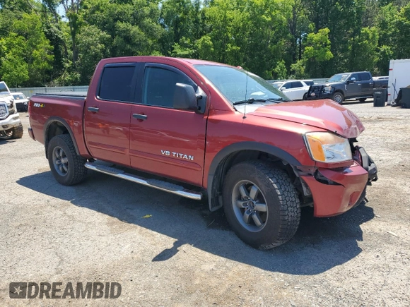 2015 Nissan Titan Pro-4X with VIN 1N6BA0EC5FN506358, listed as a Copart auction lot 56671205 with 153,712 mi miles and Salvage title. Bid and sale history available at DreamBid. Image 4.