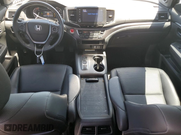 2022 Honda Ridgeline RTL-E with VIN 5FPYK3F79NB024459, listed as a Copart auction lot 59165445 with 21,429 mi miles and Salvage title. Bid and sale history available at DreamBid. Image 8.
