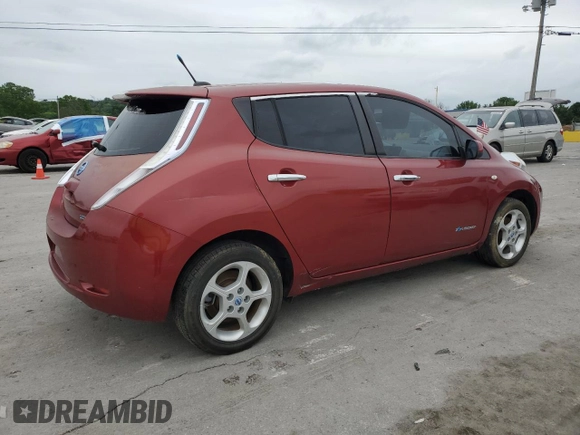 2012 Nissan LEAF SL with VIN JN1AZ0CP4CT019594, listed as a Copart auction lot 56003495 with 62,110 mi miles and Clean Title. Bid and sale history available at DreamBid. Image 3.