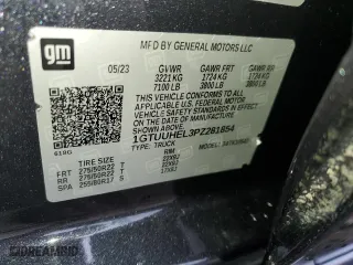 2023 GMC Sierra 1500 Denali Ultimate with VIN 1GTUUHEL3PZ281854, listed as a Copart auction lot 49105375 with 41,326 mi miles and Salvage Title. Bid and sale history available at carsss.com. Image 12.
