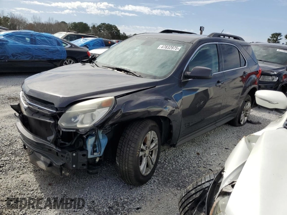 2016 Chevrolet Equinox LT with VIN 2GNALCEKXG6164453, listed as a Copart auction lot 47832975 with 152,056 mi miles and Salvage Title. Bid and sale history available at carsss.com. Image 1.