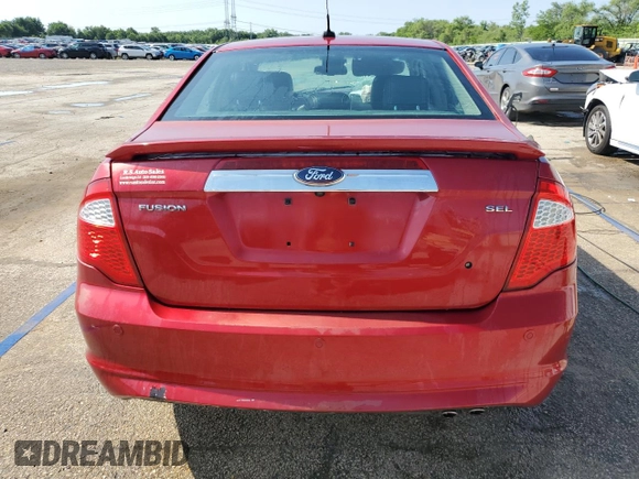2012 Ford Fusion SEL with VIN 3FAHP0JA1CR348647, listed as a Copart auction lot 61761545 with 65,456 mi miles and Salvage title. Bid and sale history available at DreamBid. Image 6.