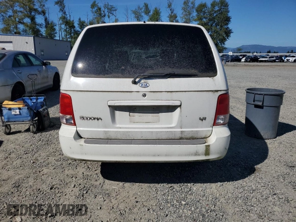 2002 Kia Sedona LX with VIN KNDUP131126201882, listed as a Copart auction lot 69361814 with 0 mi miles and Clean Title. Bid and sale history available at carsss.com. Image 6.