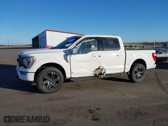 2021 Ford F-150 XL with VIN 1FTFW1E52MFA96820, listed as a IAAI auction lot 41420826 with 25,295 mi miles. Bid and sale history available at carsss.com. Image 14.