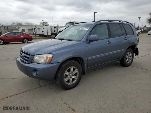 2007 Toyota Highlander with VIN JTEGD21A870170781, listed as a Copart auction lot 48015825 with 150,153 mi miles and Salvage Title. Bid and sale history available at carsss.com. Image 1.