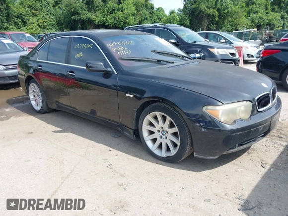 2005 BMW 7 Series 745i with VIN WBAGL63545DP75723, listed as a IAAI auction lot 42795242 with 173,215 mi miles and . Bid and sale history available at DreamBid. Image 1.