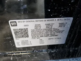 2023 GMC Terrain SLE with VIN 3GKALMEG6PL226487, listed as a Copart auction lot 43972505 with 37,970 mi miles and Salvage Title. Bid and sale history available at carsss.com. Image 15.