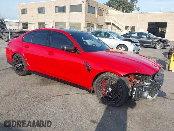 2023 BMW M3 Competition xDrive with VIN WBS43AY09PFP04541, listed as a IAAI auction lot 41140882 with 39,330 mi miles and . Bid and sale history available at DreamBid. Image 1.