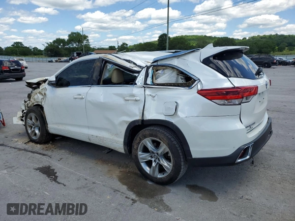 2017 Toyota Highlander Limited with VIN 5TDYZRFH5HS209110, listed as a Copart auction lot 57915415 with 129,555 mi miles and Salvage title. Bid and sale history available at DreamBid. Image 2.