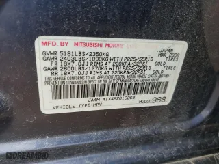 2008 Mitsubishi Outlander XLS with VIN JA4MT41X48Z016263, listed as a Copart auction lot 50369975 with 185,898 mi miles and Salvage Title. Bid and sale history available at carsss.com. Image 13.