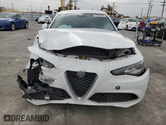2021 Alfa Romeo Giulia with VIN ZARFAMAN7M7638886, listed as a Copart auction lot 51004375 with 50,571 mi miles and Salvage title. Bid and sale history available at DreamBid. Image 5.