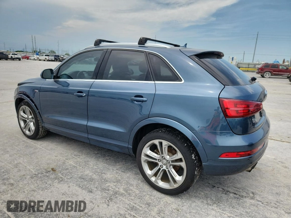 2018 Audi Q3 Premium Plus with VIN WA1JCCFS9JR014346, listed as a Copart auction lot 57994735 with 112,426 mi miles and Salvage title. Bid and sale history available at DreamBid. Image 2.