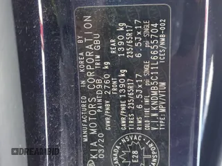 2020 Kia Sedona LX with VIN KNDMB5C11L6655704, listed as a Copart auction lot 41989095 with 88,318 mi miles and Salvage Title. Bid and sale history available at carsss.com. Image 12.