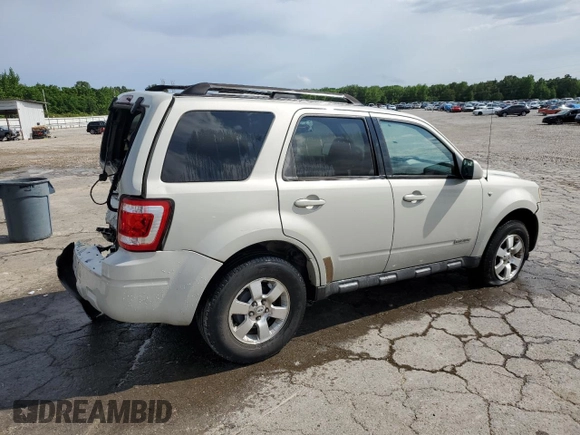 2008 Ford Escape Limited with VIN 1FMCU04198KB43285, listed as a Copart auction lot 55330325 with 240,648 mi miles and Salvage title. Bid and sale history available at DreamBid. Image 3.