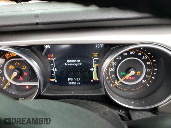 2021 Jeep Wrangler Unlimited Willys with VIN 1C4HJXDM5MW546429, listed as a Copart auction lot 48635325 with 16,353 mi miles and Salvage Title. Bid and sale history available at DreamBid. Image 9.