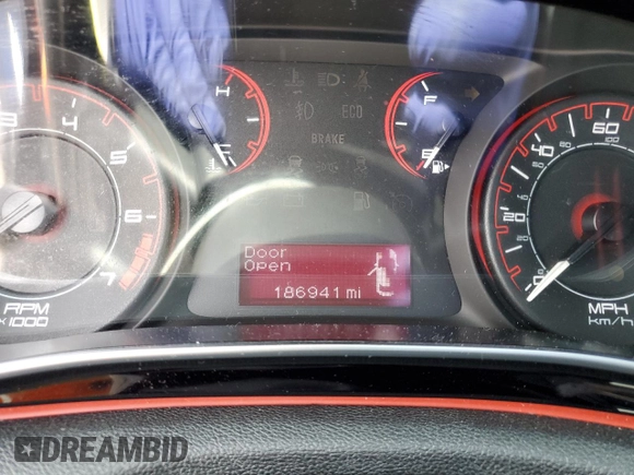 2013 Dodge Dart Rallye with VIN 1C3CDFBA3DD155056, listed as a Copart auction lot 52213975 with 186,941 mi miles and Salvage Title. Bid and sale history available at carsss.com. Image 9.