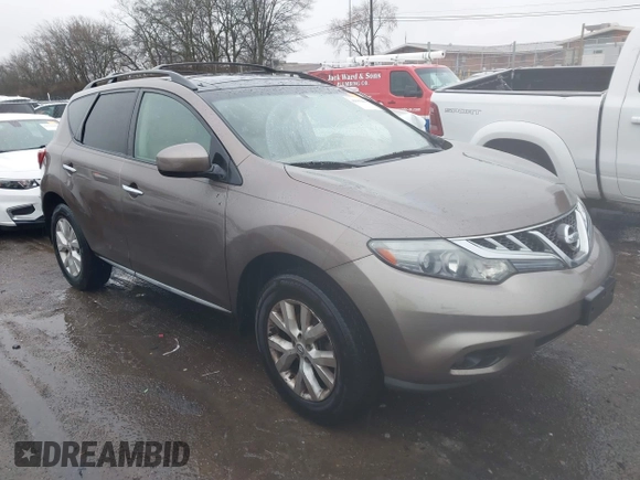 2011 Nissan Murano SL with VIN JN8AZ1MU1BW054649, listed as a IAAI auction lot 41552105 with 231,535 mi miles and . Bid and sale history available at DreamBid. Image 1.