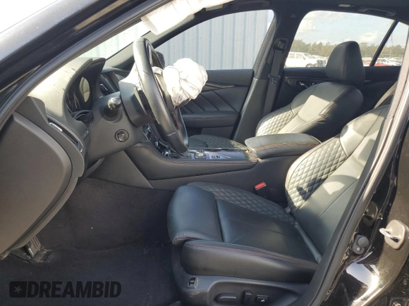 2021 Infiniti Q50 Red Sport 400 with VIN JN1FV7DP4MM850274, listed as a Copart auction lot 79817564 with Not Provided miles and Clean Title. Bid and sale history available at DreamBid. Image 7.
