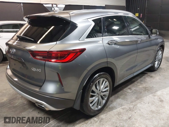 2024 Infiniti QX50 Luxe with VIN 3PCAJ5BB9RF109777, listed as a IAAI auction lot 42548162 with 16,661 mi miles and . Bid and sale history available at DreamBid. Image 4.