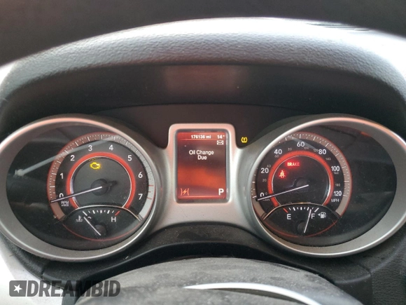 2013 Dodge Journey SXT with VIN 3C4PDDBG1DT593302, listed as a Copart auction lot 44517955 with 176,136 mi miles and Salvage title. Bid and sale history available at DreamBid. Image 9.