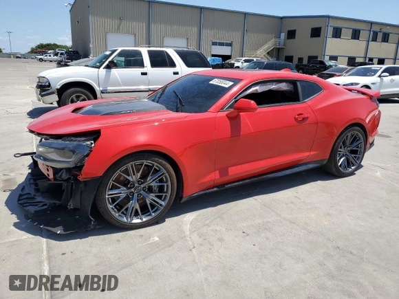 2023 Chevrolet Camaro ZL1 with VIN 1G1FK1R61P0128493, listed as a Copart auction lot 67058044 with 6,194 mi miles and Salvage title. Bid and sale history available at DreamBid. Image 1.