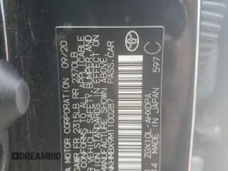 2021 Toyota C-HR LE with VIN JTNKHMBX9M1100287, listed as a Copart auction lot 53779815 with 81,562 mi miles and Salvage Title. Bid and sale history available at DreamBid. Image 12.