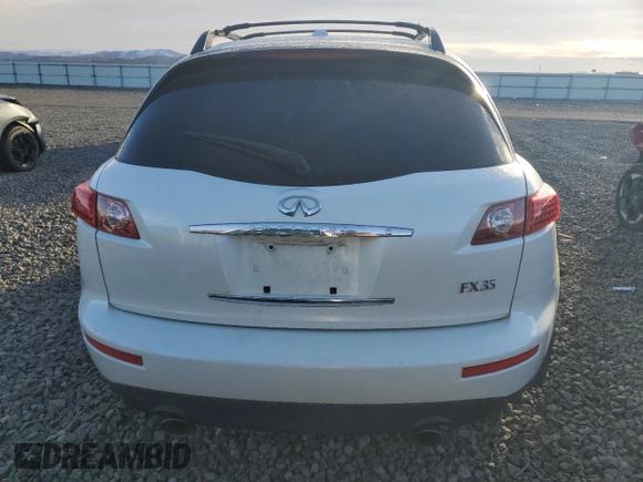 2008 Infiniti FX with VIN JNRAS08W38X209419, listed as a Copart auction lot 45769945 with 130,948 mi miles and Salvage Title. Bid and sale history available at DreamBid. Image 6.