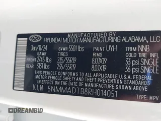 2024 Genesis GV70 2.5T with VIN 5NMMADTB8RH014051, listed as a IAAI auction lot 42016285 with 9,671 mi miles and . Bid and sale history available at DreamBid. Image 9.