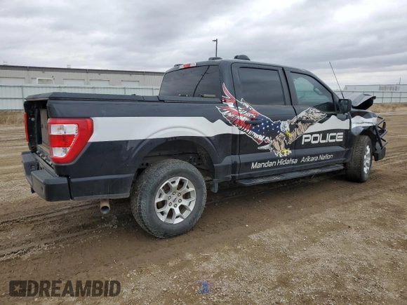 2023 Ford F-150 with VIN 1FTFW1P89PKD03772, listed as a Copart auction lot 45404835 with Not provided miles and Salvage title. Bid and sale history available at DreamBid. Image 3.
