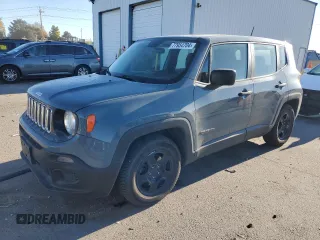 2017 Jeep Renegade Sport with VIN ZACCJAAH6HPF12808, listed as a Copart auction lot 77954704 with 80,509 mi miles and Salvage Title. Bid and sale history available at DreamBid. Image 1.