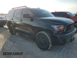 2021 Toyota Sequoia TRD Pro with VIN 5TDEY5B19MS182950, listed as a Copart auction lot 45160465 with 61,759 mi miles and Salvage Title. Bid and sale history available at carsss.com. Image 4.