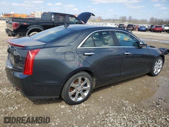 2014 Cadillac ATS Luxury RWD with VIN 1G6AB5RX4E0110961, listed as a Copart auction lot 50615165 with 80,089 mi miles and Salvage Title. Bid and sale history available at carsss.com. Image 3.
