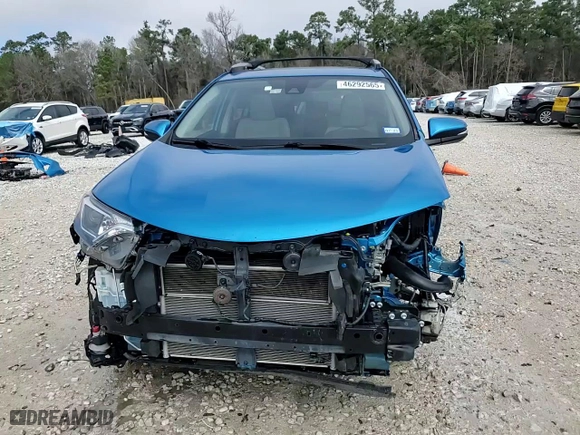 2017 Toyota RAV4 Hybrid XLE with VIN JTMRJREV8HD113986, listed as a Copart auction lot 46292565 with 48,872 mi miles and Salvage Title. Bid and sale history available at carsss.com. Image 15.