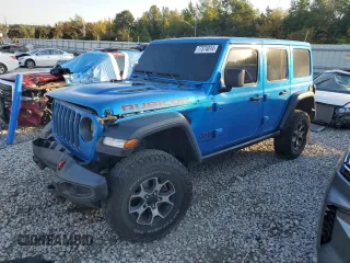 2022 Jeep Wrangler Unlimited Rubicon with VIN 1C4HJXFG8NW106102, listed as a Copart auction lot 77374814 with 45,546 mi miles and Salvage title. Bid and sale history available at DreamBid. Image 1.