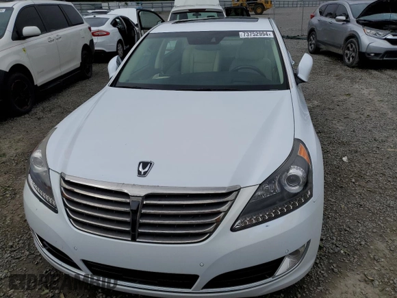 2014 Hyundai Equus Ultimate z VIN KMHGH4JH1EU084957, wystawiony jako Copart lot #73752994 z przebiegiem Nie podano mil oraz Nie do naprawy • Non repairable. Historia ofert i sprzedaży dostępna na DreamBid. Obrazek 5.