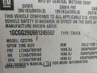 2006 Chevrolet Express Cargo with VIN 1GCGG29U661245562, listed as a IAAI auction lot 42153119 with 244,447 mi miles and . Bid and sale history available at DreamBid. Image 9.
