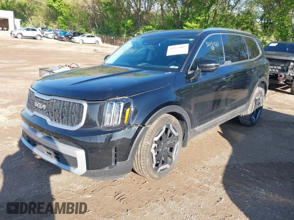 2024 Kia Telluride EX X-Line with VIN 5XYP3DGCXRG505581, listed as a IAAI auction lot 42139087 with 15,454 mi miles and . Bid and sale history available at DreamBid. Image 2.