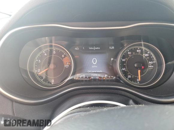 2019 Jeep Cherokee Limited with VIN 1C4PJLDB3KD340005, listed as a Copart auction lot 54223125 with 75,898 mi miles and Clean title. Bid and sale history available at DreamBid. Image 9.