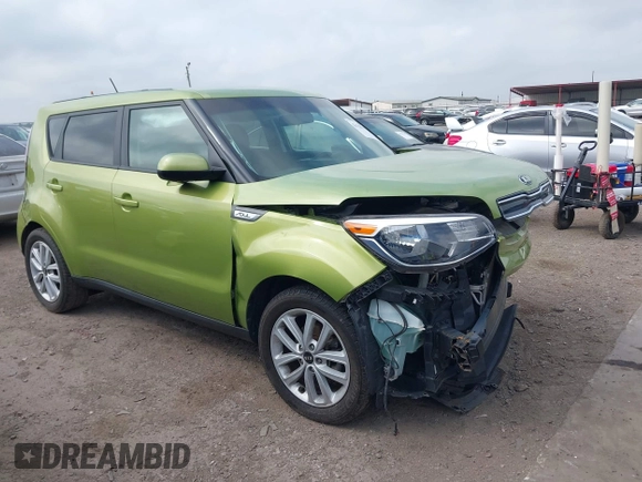 2018 Kia Soul + with VIN KNDJP3A57J7894079, listed as a IAAI auction lot 42128941 with 62,945 mi miles. Bid and sale history available at carsss.com. Image 1.