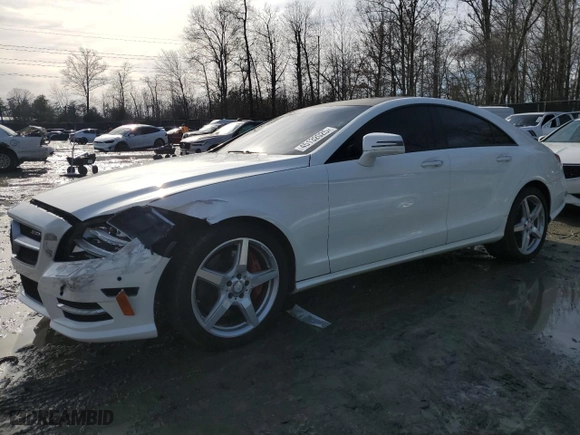 2014 Mercedes-Benz CLS-Class CLS 550 with VIN WDDLJ7DB8EA093808, listed as a Copart auction lot 45132025 with 192,103 mi miles and Salvage Title. Bid and sale history available at carsss.com. Image 1.