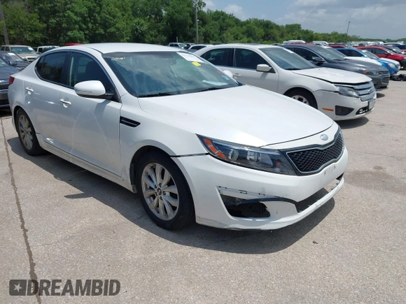 2015 Kia Optima LX with VIN KNAGM4A76F5620706, listed as a IAAI auction lot 42534268 with 191,405 mi miles and . Bid and sale history available at DreamBid. Image 1.