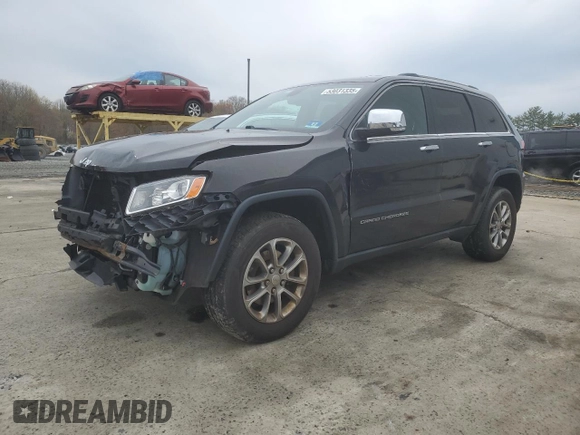 2014 Jeep Grand Cherokee Limited with VIN 1C4RJFBG5EC413782, listed as a Copart auction lot 53031335 with 129,725 mi miles and Salvage Title. Bid and sale history available at carsss.com. Image 1.