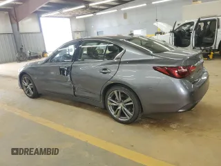 2019 Infiniti Q50 Luxe with VIN JN1EV7AR9KM591571, listed as a Copart auction lot 61782675 with 38,544 mi miles and Salvage title. Bid and sale history available at DreamBid. Image 2.
